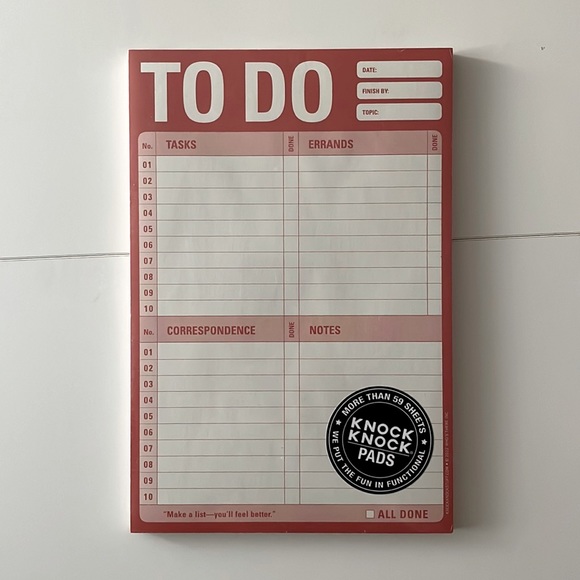 Knock Knock | Office | 3 For 25 Brand New Knock Knock To Do Pad | Poshmark